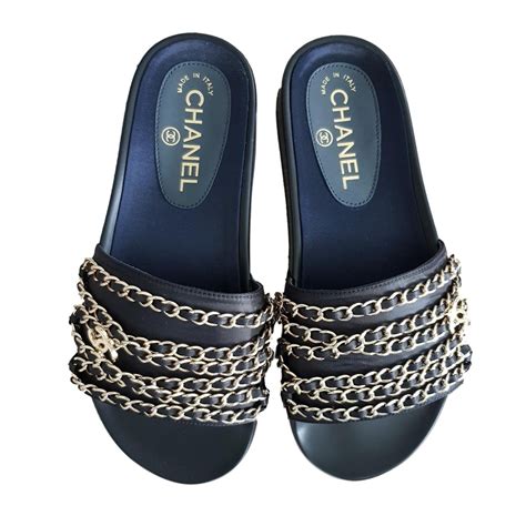 chanel chain slides 41|chanel sandals canada.